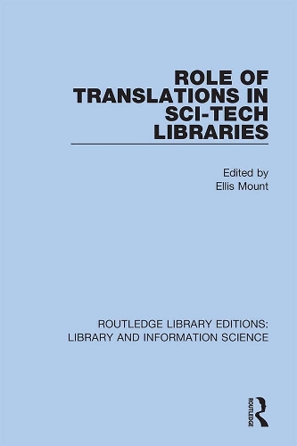 Паперова книга «Role of Translations in Sci-Tech Libraries» - фото №1