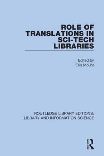 Паперова книга «Role of Translations in Sci-Tech Libraries» - фото №1