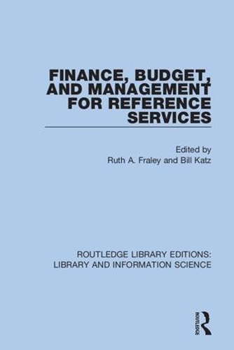 Бумажная книга «Finance, Budget, and Management for Reference Services» - фото №1