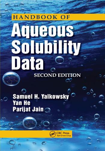 Паперова книга «Handbook of Aqueous Solubility Data», авторів Паріджат Джайн, Семюель Х. Ялковський, Янь Хе - фото №1