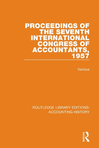 Бумажная книга «Proceedings of the Seventh International Congress of Accountants, 1957» - фото №1