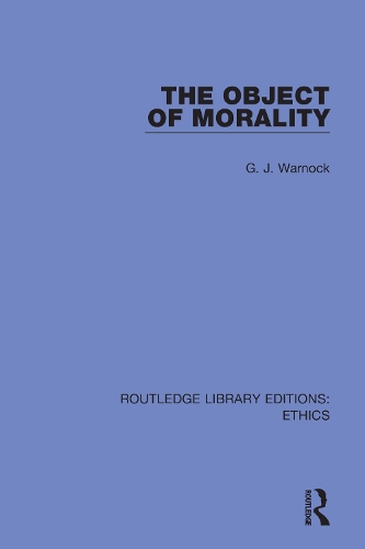 Паперова книга «The Object of Morality», автор Джи-Джей Ворнок - фото №1