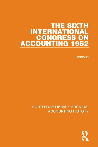Паперова книга «The Sixth International Congress on Accounting 1952» - фото №1
