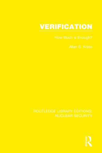 Паперова книга «Verification: How Much is Enough?», авторів Аллан С. Красс, Стокгольмський міжнародний інститут дослідження проблем миру - фото №1