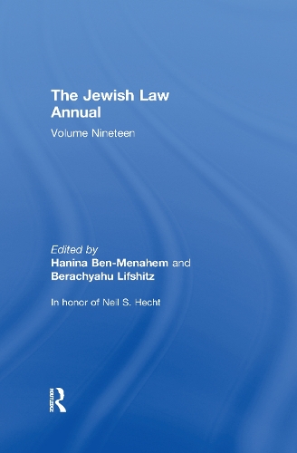 Паперова книга «The Jewish Law Annual Volume 19», авторів Берах'яху Ліфшиц, Ханіна Бен-Менахем - фото №1