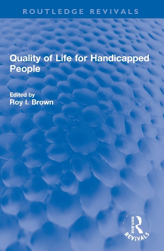Бумажная книга «Quality of Life for Handicapped People» - фото №1