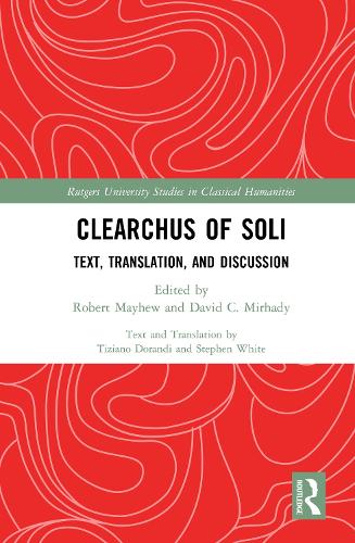 Бумажная книга «Clearchus of Soli: Text, Translation, and Discussion» - фото №1