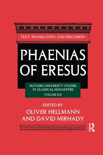 Паперова книга «Phaenias of Eresus: Text, Translation, and Discussion» - фото №1
