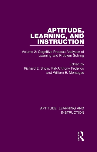 Бумажная книга «Aptitude, Learning, and Instruction: Volume 2: Cognitive Process Analyses of Learning and Problem Solving» - фото №1