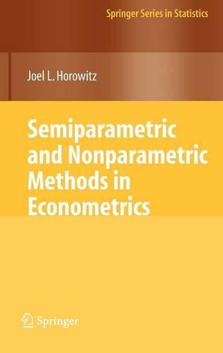 [object Object] «Semiparametric and Nonparametric Methods in Econometrics», автор Джоел Л. Хоровіц - фото №1