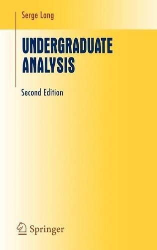 Бумажная книга «Undergraduate Analysis», автор Серж Ланг - фото №1