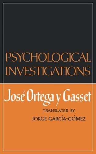 Паперова книга «Psychological Investigations», автор Хосе Ортега-і-Гассет - фото №1