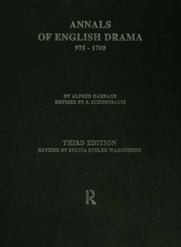 Паперова книга «The Annals of English Drama 975-1700» - фото №1