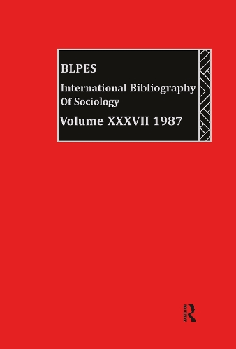 Бумажная книга «IBSS: Sociology: 1987 Volume 37» - фото №1