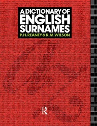 Паперова книга «A Dictionary of English Surnames», авторів П. Г. Ріні, Р. М. Вілсон - фото №1