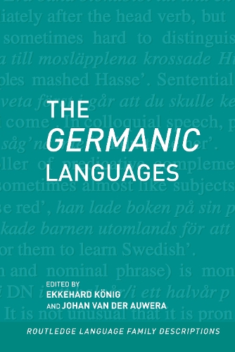 Бумажная книга «The Germanic Languages», авторов Эккехард Кениг, Йохан ван дер Аувера - фото №1