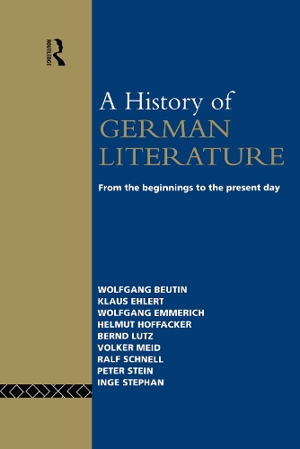 Бумажная книга «A History of German Literature: From the Beginnings to the Present Day», авторов Бернд Лутц, Хельмут Хоффакер, Инге Стефан, Клаус Элерт, Питер Штайн, Ральф Шнелль, Фолькер Мэйд, Вольфганг Беутин, Вольфганг Эммерих - фото №1