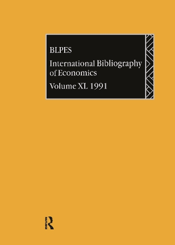 Бумажная книга «IBSS: Economics: 1991 Vol 40» - фото №1