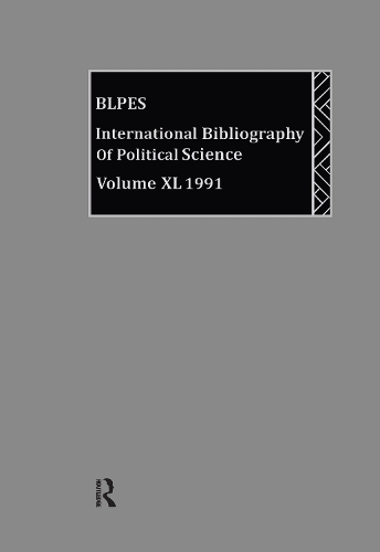Бумажная книга «IBSS: Political Science: 1991 Vol 40» - фото №1