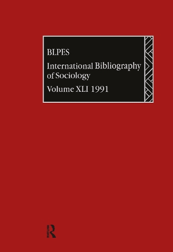 Бумажная книга «IBSS: Sociology: 1991 Vol 41» - фото №1