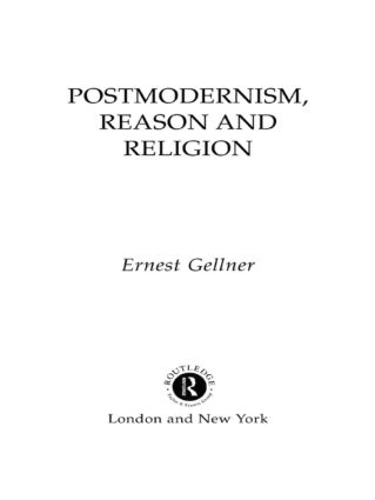 Паперова книга «Postmodernism, Reason and Religion», автор Ернест Геллнер - фото №1