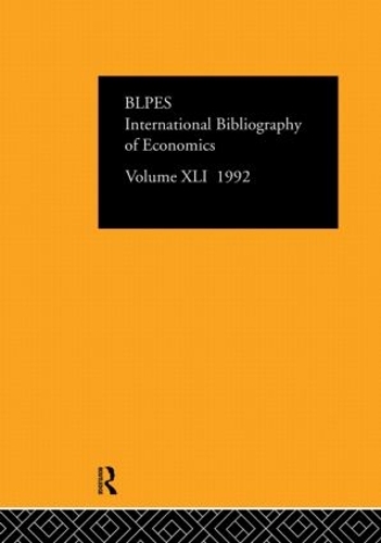 Бумажная книга «IBSS: Economics: 1992 Vol 41» - фото №1