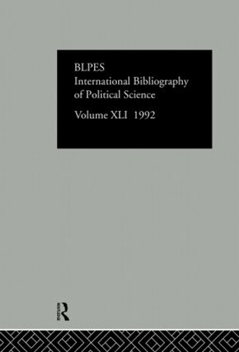 Бумажная книга «IBSS: Political Science: 1992 Vol 41» - фото №1