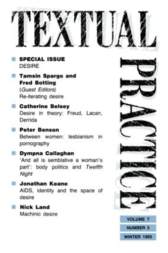 Бумажная книга «Textual Practice: Volume 7, Issue 3: Special Issue: Desire» - фото №1