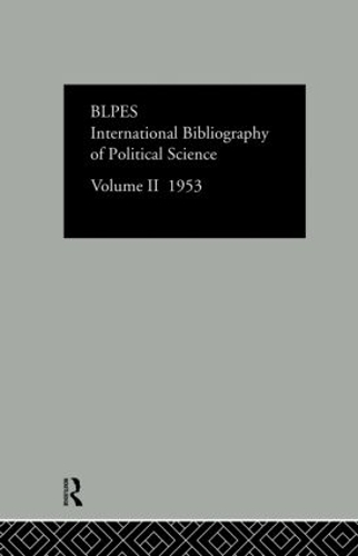 Бумажная книга «Intl Biblio Pol Sc 1953 Vol  2» - фото №1