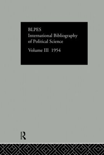 Бумажная книга «Intl Biblio Pol Sc 1954 Vol  3» - фото №1