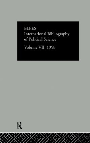 Бумажная книга «Intl Biblio Pol Sc 1958 Vol  7» - фото №1