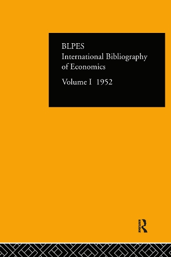 Бумажная книга «Intl Biblio Econom 1952 Vol  1» - фото №1