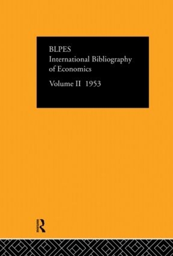 Бумажная книга «Intl Biblio Econom 1953 Vol  2» - фото №1