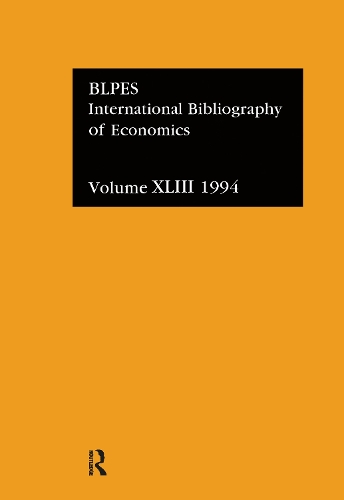 Бумажная книга «IBSS: Economics: 1994 Vol 43» - фото №1