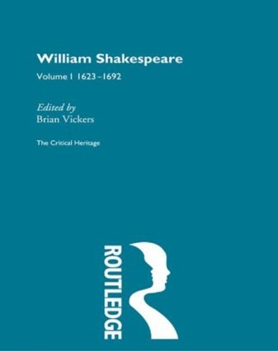 Бумажная книга «William Shakespeare: The Critical Heritage Volume 1 1623-1692» - фото №1