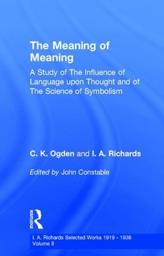 Бумажная книга «Meaning Of Meaning         V 2», автор Джон Констебл - фото №1