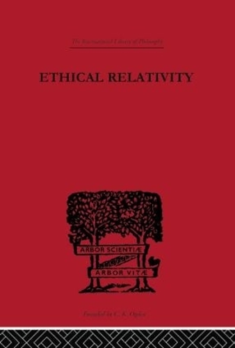 Паперова книга «Ethical Relativity», автор Едвард Вестермарк - фото №1