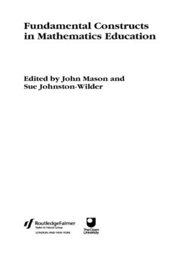 Паперова книга «Fundamental Constructs in Mathematics Education» - фото №1