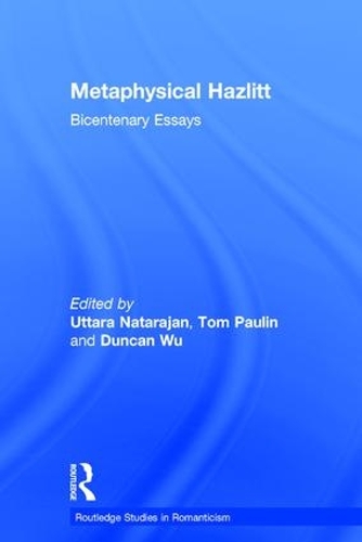 Паперова книга «Metaphysical Hazlitt: Bicentenary Essays» - фото №1