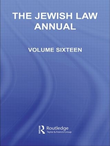 Паперова книга «The Jewish Law Annual Volume 16» - фото №1