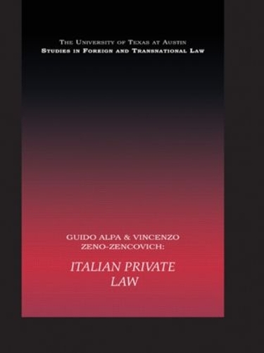 Бумажная книга «Italian Private Law», авторов Гвидо Альпа, Винченцо Зено-Зенкович - фото №1