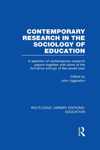 Бумажная книга «Contemporary Research in the Sociology of Education (RLE Edu L)» - фото №1