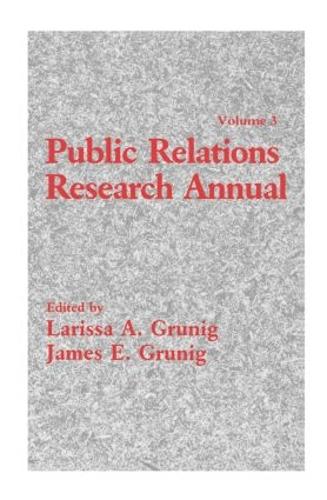 Паперова книга «Public Relations Research Annual: Volume 3» - фото №1