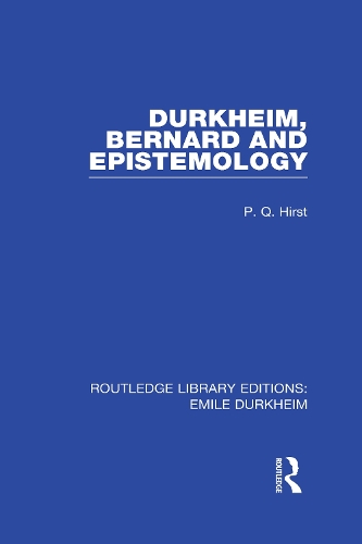 Паперова книга «Durkheim, Bernard and Epistemology», автор Пол К. Херст - фото №1