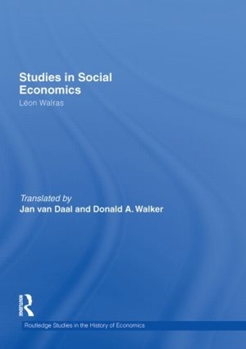 Паперова книга «Studies in Social Economics», автор Леон Вальрас - фото №1