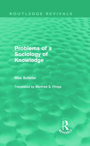 Паперова книга «Problems of a Sociology of Knowledge (Routledge Revivals)», автор Макс Шелер - фото №1