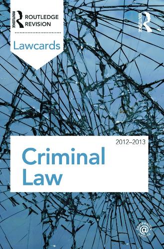 Бумажная книга «Criminal Lawcards 2012-2013», автор Раутледж - фото №1