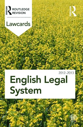 Бумажная книга «English Legal System Lawcards 2012-2013» - фото №1