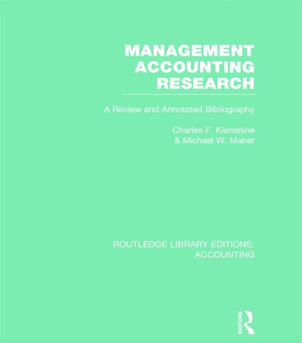 [object Object] «Management Accounting Research (RLE Accounting): A Review and Annotated Bibliography», авторов Чарльз Клемстин, Майкл Махер - фото №1