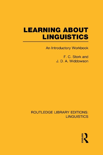 Бумажная книга «Learning about Linguistics», авторов Ф.К. Сторк, Дж.Д.А. Уиддоусон - фото №1